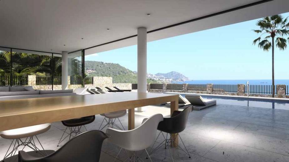 Designer villa with sea views in Talamanca Ibiza for sale